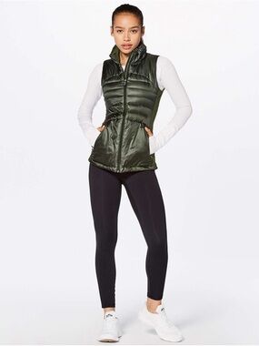 39. Lululemon Down For A Run Vest II - Gator Green